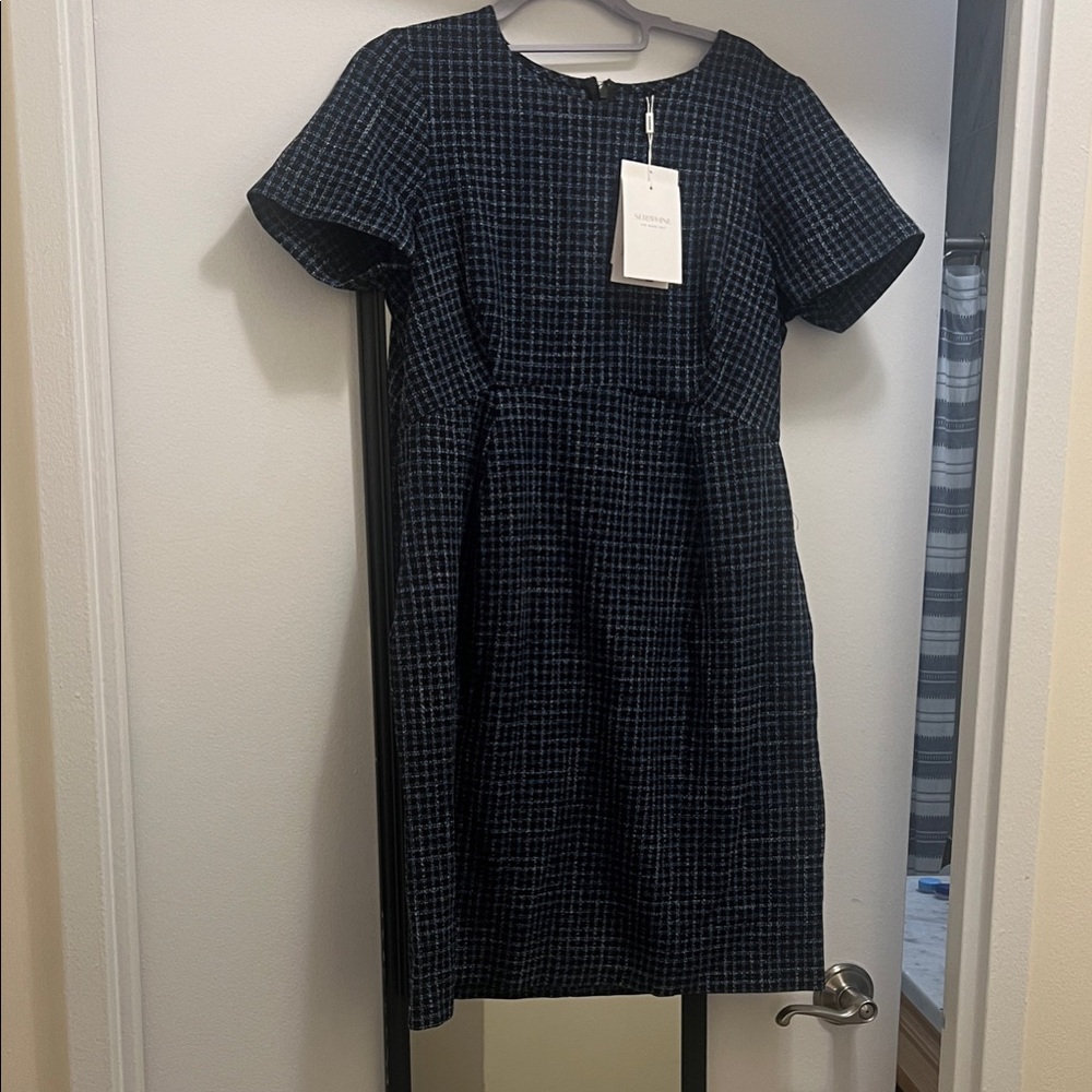 Classic Navy Checkered Kids Dress